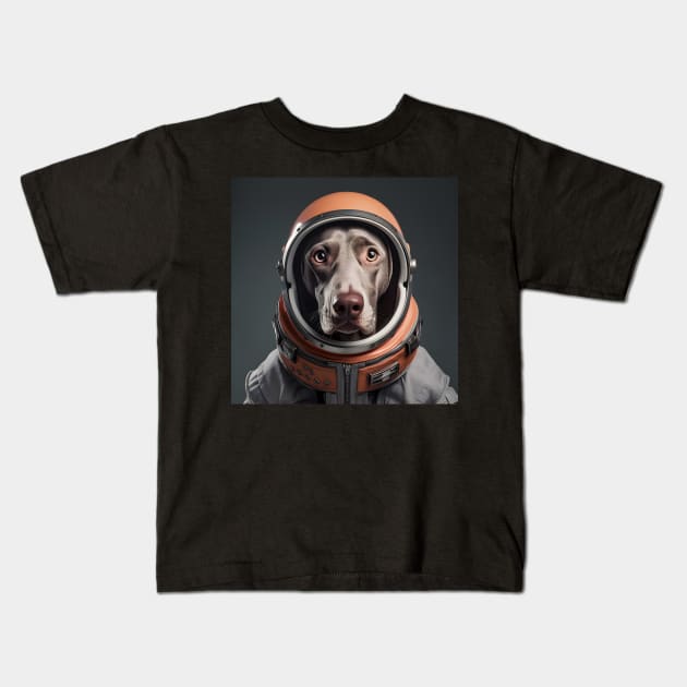 Astro Dog - Weimaraner Kids T-Shirt by Merchgard